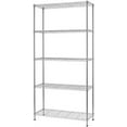 thumbnail image 3 of 14''Wx36''Dx72''H NSF Wire Shelf Metal 5 Shelf Wire Shelving Unit Storage Shelves Heavy Duty Height Adjustable Utility Commercial Grade Steel Layer Shelf Rack Organizer,Chrome, 3 of 3