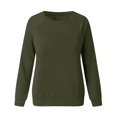 thumbnail image 4 of Chemises de Compression à Manches Longues pour Femmes Col Rond Chandail en Molleton Ample Surdimensionné Léger Tendance pour Femmes Grande Taille Gris m, 4 of 5