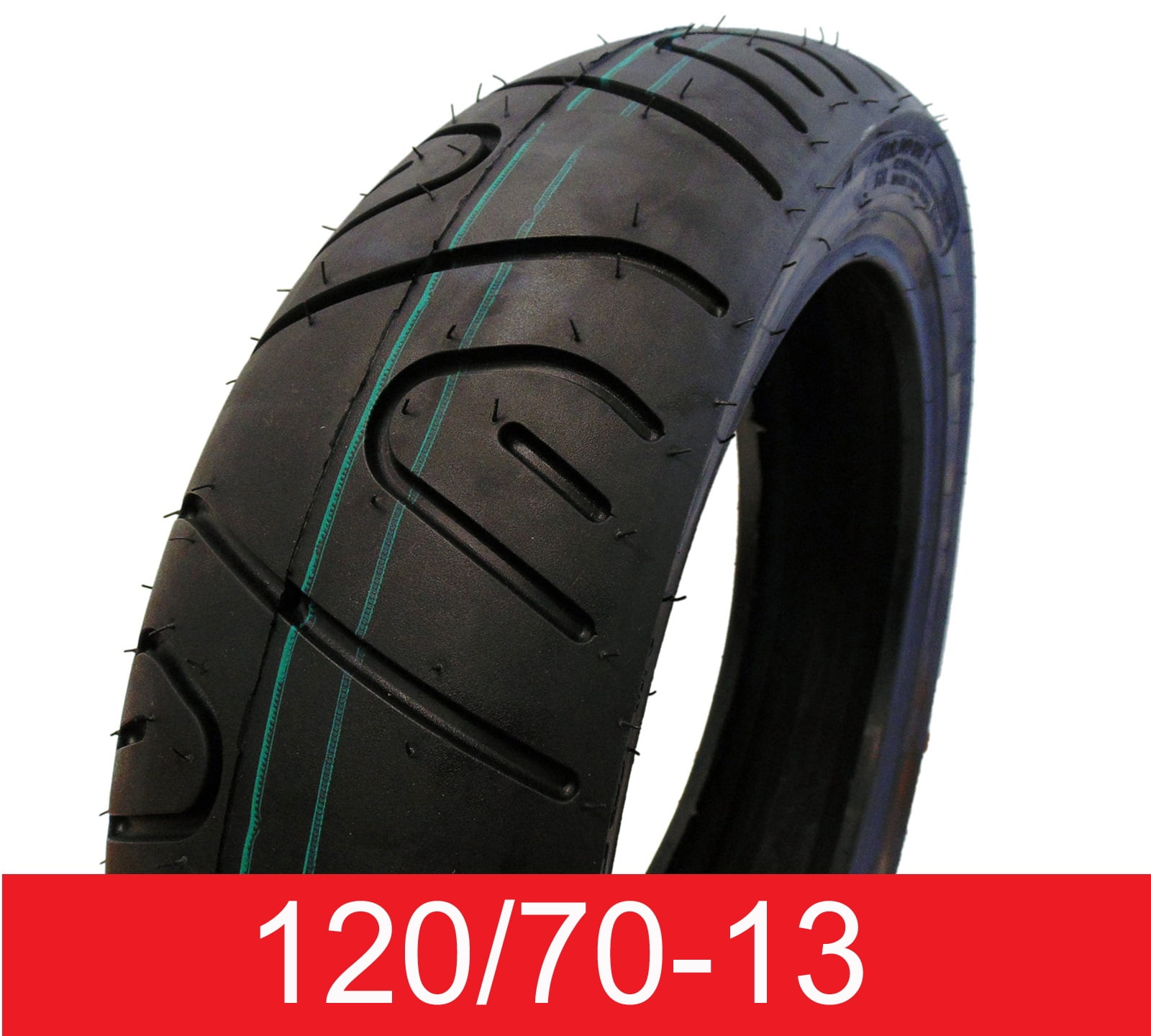 Tire 120/7013 Tubeless Front/Rear Motorcycle Scooter Moped Walmart