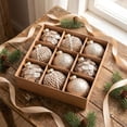 thumbnail image 6 of 9PCS Christmas Ball Ornaments 3.15'' Shatterproof Foam Hanging Balls Christmas Tree Decoration Ornaments for Xmas Holiday Party Wedding Decor, Khaki, 6 of 6