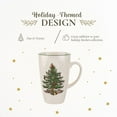 thumbnail image 3 of Spode Christmas Tree Latte Mug - 22 Oz Holiday Coffee Cup for Tea, Hot Cocoa, and More - Classic Green Banded Christmas Tree Design - Dishwasher & Microwave Safe Fine Earthenware Mug, 3 of 7