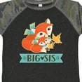 thumbnail image 4 of Inktastic Big Sis Woodland Fox Sister Girls Toddler T-Shirt, 4 of 5