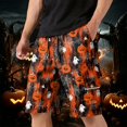 thumbnail image 2 of GrmtClth Men's Halloween print shorts Cute Jack O Lantern Street Cargo Short Pants Quick Dry Multi Storage Pocket Breathable Summer Shorts Travel Fun Party Clothing Red 2XL, 2 of 5