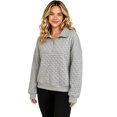 thumbnail image 3 of XIAOCHA Mens Quilted Half Zip Sweatshirt Relaxed Fit Sweatshirt Fall Daily Sweatshirts, 3 of 8