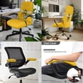 thumbnail image 2 of Xoenoiee Bee Honeycomb Print 3 Pack Office Chair Cover with Armrest Covers, Stretchable Computer Chair Cover, Anti-Dust Desk Chair Protective Slipcover, L, 2 of 6