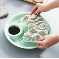 thumbnail image 1 of Kitchen Double Wheat Straw Disc Tool with Mini Seasoning Disk Fruit Bowl Dumpling Plate Tableware Green, 1 of 6