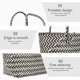 thumbnail image 3 of Bolso de 1 PC bolsas de plástico con bolsas de rayas de moda Bolsa de gran capacidad, 3 of 6