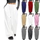 thumbnail image 1 of Pincandy Women's Fashion Casual Solid Color Ruched Elastic Waist Pants - Loose Fit for Outdoor Activities, 1 of 5