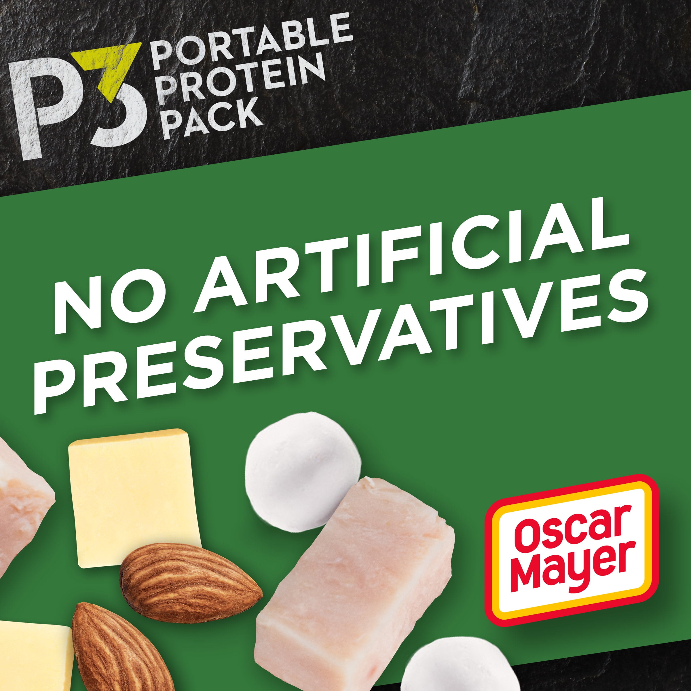 P3 Portable Protein Snack Pack & Protein Plate with Turkey, Almonds