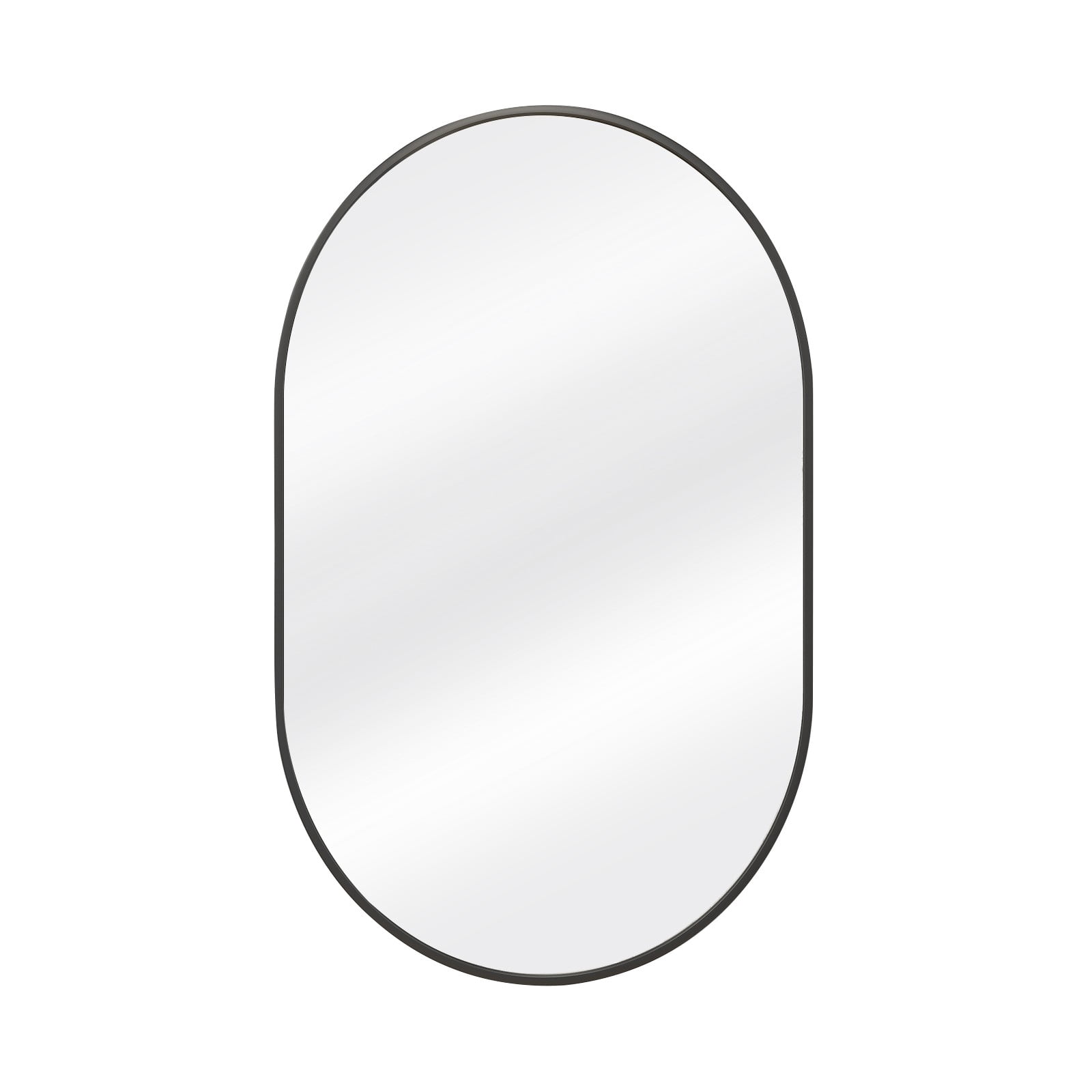 Gleamira 16"x24" Oval Mirror Bathroom Vanity Mirror Wall-Mounted Mirror, Black