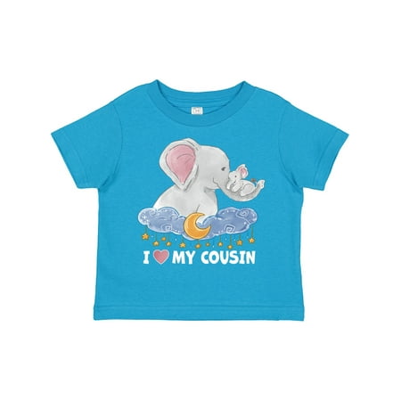 

Inktastic I Love My Cousin Cute Elephants with Moon and Stars Gift Toddler Boy or Toddler Girl T-Shirt