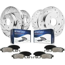 Detroit Axle - Brake Kit for 2014 2015 Chevrolet Cruze Drilled Slotted Disc Brake Rotors Ceramic Brakes Pads Replacement : 10.87" inch Front and 11.50" inch Rear Rotor