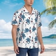 thumbnail image 5 of Xecao Lilies Flowers print Hawaiian shirt - a stylish short-sleeve button-down for men, perfect for casual beach and tropical outings., 5 of 9