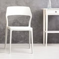thumbnail image 6 of Luxury Commercial Living 32.75" White Solid Patio Dining Chair, 6 of 8