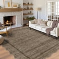 thumbnail image 2 of Garvee 4'x6' Scalloped Area Rugs Modern Bordered Rug, Washable Rugs Non-Slip Rugs Indoor Carpet for Living Room Bedroom Home Office, Black Brown, 2 of 9