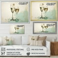thumbnail image 4 of Designart "Simplistic Sips In Green Champagne Glass" Champagne Canvas Wall Art, 4 of 7
