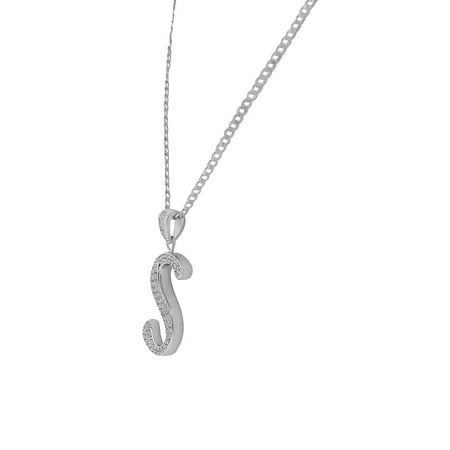 My Daily Styles - 925 Sterling Silver CZ Letter Initial 