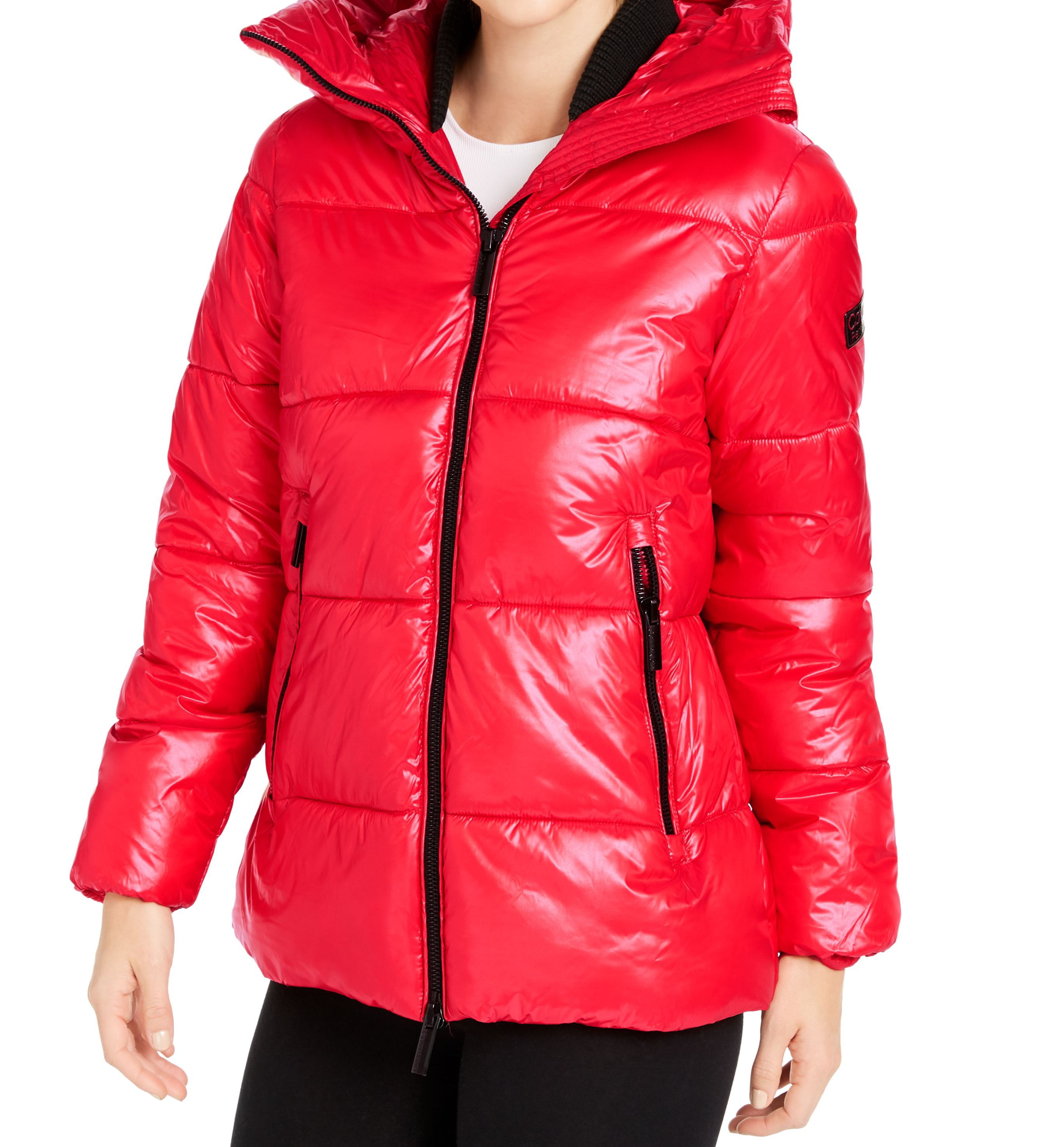 Calvin Klein Womens Oversized Hooded Puffer Jacket - Walmart.com
