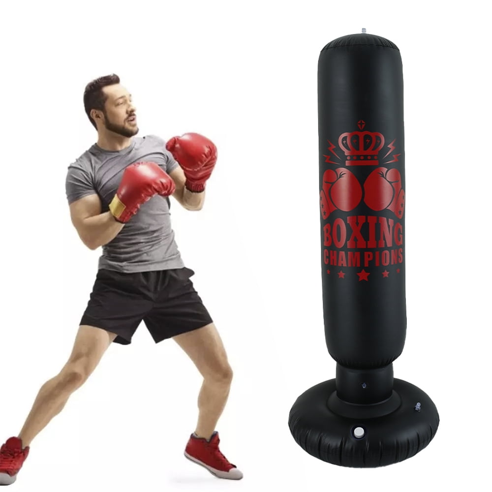 Fitness Exercise Pressure Reducing Training For Adults Children Karate Taekwondo Heavy Duty Inflatable Punching Column Sandbags Target Kick Boxing chlius 160CM Free Standing Boxing Punch Bag 