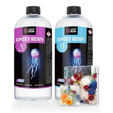 LET'S RESIN 1/2 Gallon Casting Epoxy Resin,Bubble Free & Crystal Clear Epoxy Kit,2 Part Resin and Hardener for Jewelry Making,Crafts,Tumbler,Art