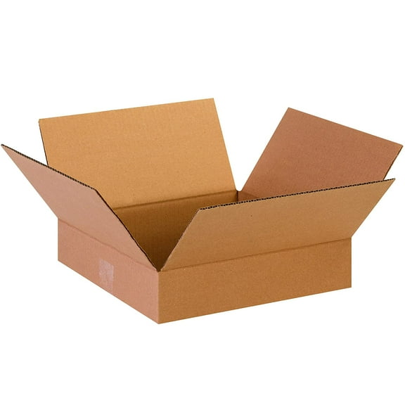 BOX USA 13 x 13 x 3 Corrugated Cardboard Boxes, Flat 13"L x 13"W x 3"H, Pack of 25 Shipping, Packaging, Moving, Storage Box for Home or Business, Strong Wholesale Bulk Boxes