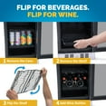 thumbnail image 6 of Newair 15" Wine & Beverage Refrigerator, Hold 80 Cans or 33 Bottles, Silver, 6 of 13