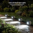 thumbnail image 3 of Solar Rock Lights Outdoor – 2 Pack Waterproof LED Landscape Garden Spotlights, Realistic Stone Design, Wireless Solar Powered Pathway Lights for Yard, Walkway, Patio & Lawn Decoration (Auto On/Off), 3 of 9