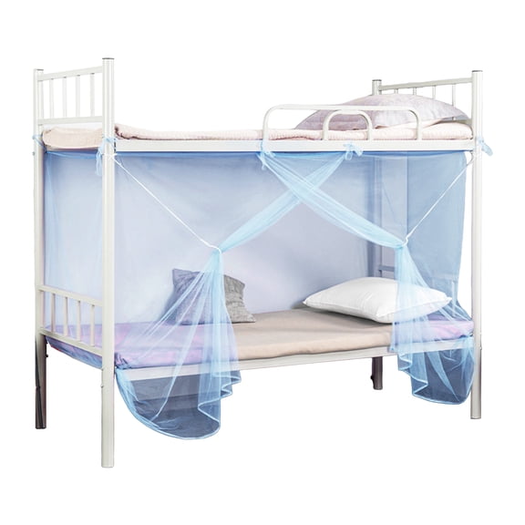 OIUR Dorm Mosquito Net Bunk Curtain Breathable Bed Canopy Fine Mesh Single Bed Net with One Opening for Home Dorm College