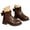 C163/Brown, variant on XIYON Boots For Girls For Toddler To Kids Winter Autumn Spring Casual Dressy Ankle Booties With Bowknot Comfortable Elastic Cute Shoes 2-2.5 Years