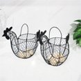 thumbnail image 1 of Fiudx Ofertas relámpago Cesta de malla de hierro para almacenamiento, contenedor de frutas y huevos, adorno para el hogar, cesta de almacenamiento de cocina hueca, 1 of 6