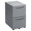 Iceberg Aspira Mobile Underdesk Pedestal File, Resin, Two File Drawers, Charcoal
