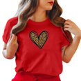 thumbnail image 3 of WILLBEST T-Shirts pour Femmes Valentines Day Imprimé Manches Courtes Col Rond T-Shirt Haut, 3 of 3