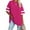 Rose Red, variant on Sherrylily Women Oversized T Shirts Loose Half Sleeve Tee Color Block Casual Tops S-2XL