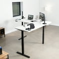 thumbnail image 3 of VIVO Electric 77" x 71" Corner Stand Up Desk, White Table Tops, Black Frame, 3 of 8