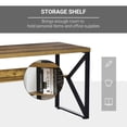 thumbnail image 4 of HOMCOM 55 Inches Computer Writing Desk, Home Office Workstation with K-Shaped Steel Leg and Storage Shelf for Living Room, Study, Brown and Black, 4 of 9