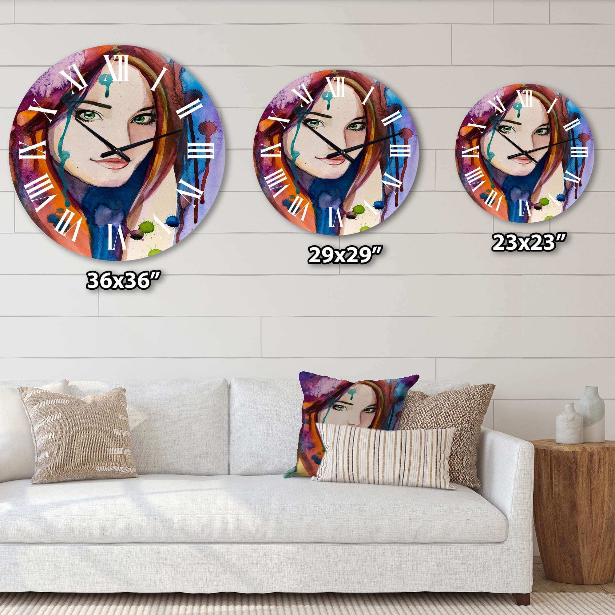 Designart 1 in Quartz Traditional Wall Clock