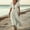 White, variant on Yteetum Summer Dresses for Women Cotton and Linen Midi Dress Ladies Casual Solid Color Short Sleeve V-Neck Beach Vacation Dress Skirt