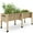 Natural Wood, variant on Tzou 45x23x30 Inch Cedar Raised Garden Bed with Legs - Elevated Planter Box for Vegetables, Herbs & Flowers - Includes Tool Hooks & Liner
