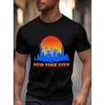 thumbnail image 2 of Men's T-Shirt NEW YORK City Short Sleeve Casual Tee Classic Crew Neck T-Shirt for Men, S, 2 of 6