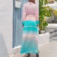thumbnail image 3 of Pink Sand Beach Vibes Women's Long Dress Long Sleeves Dress Vintage Dresses Party Maxi Dress High Waist Dress, 3 of 4