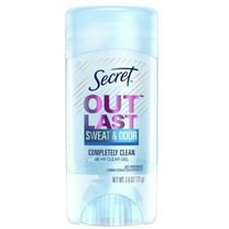 Secret Outlast Antiperspirant & Deodorant Clear Gel, Completely Clean 2.6 oz (Pack of 6)