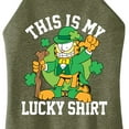 thumbnail image 3 of Garfield - This Is My Lucky Shirt - Juniors High Neck Tank Top, 3 of 5