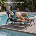 thumbnail image 2 of Crestlive Products Adjustable Steel Chaise Lounge Chair, 5‑Position Recliner with Rust-Resistant Frame (4PCS Navy Blue), 2 of 9