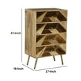 thumbnail image 6 of Dunawest Chest With 4 Drawers And Geometric Inlaid Design, Brown - Brown, 6 of 7