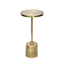Albon End Table, Brass Antique
