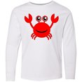 thumbnail image 3 of Inktastic Cute Red Crab Long Sleeve Youth T-Shirt, 3 of 5