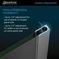 thumbnail image 3 of DreamLine Unidoor-X 59 1/2-60 in. W x 72 in. H Frameless Hinged Shower Door in Chrome, 3 of 13