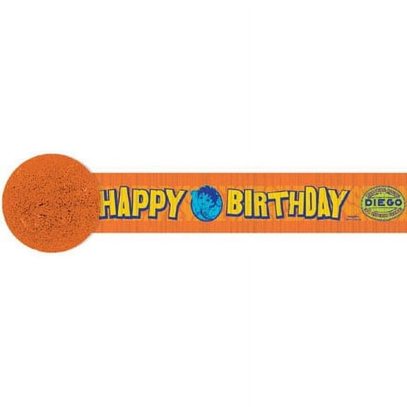Go Diego Go! Crepe Paper Streamer, 1ct, Paper, Birthday, TV & Film Characters