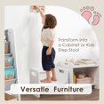 thumbnail image 4 of Montessori Weaning Table and Chair Set - Adjustable Design for Toddlers, Ideal for Mealtime, Learning, and Play, White, 4 of 6