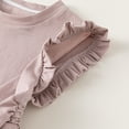 thumbnail image 2 of WOLLED Kids Toddler Girls Cotton Tees Solid Colors Crewneck T-Shirt Shirt for 1-8 years Baby Summer Ruffle Vest Tops for Girls, 2 of 8